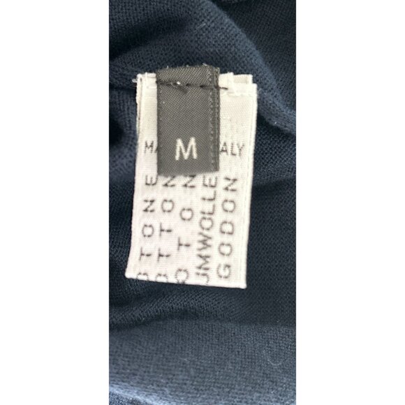 Daniel Cremieux Navy Short-Sleeve Cottonl Zip Polo Shirt With White Piping Made - Picture 9 of 9